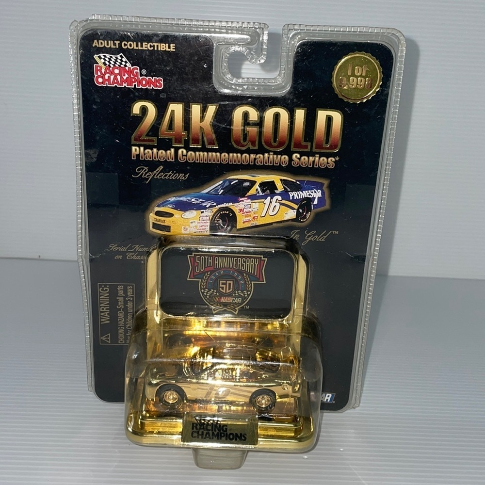 Racing Champions Limited edition 1998 NASCAR 24 k gold coated car